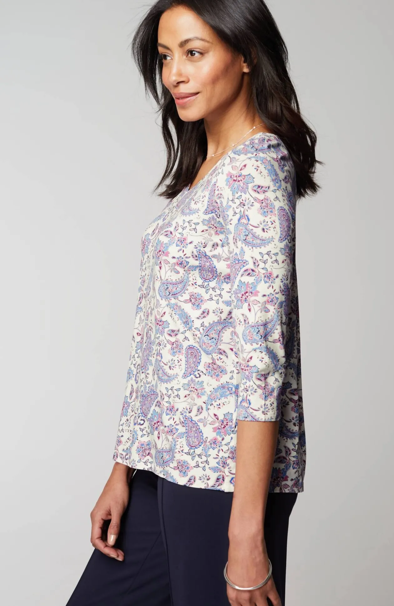Wearever V-Neck Ballet-Sleeve Top