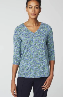 Wearever V-Neck Ballet-Sleeve Top