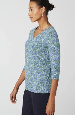 Wearever V-Neck Ballet-Sleeve Top