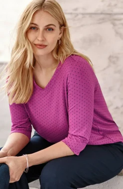 Wearever V-Neck Ballet-Sleeve Top