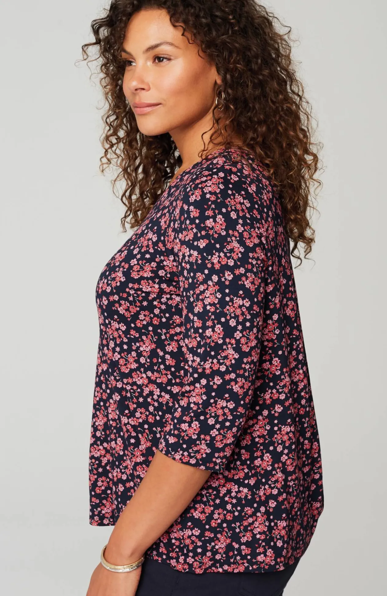 Wearever V-Neck Ballet-Sleeve Top