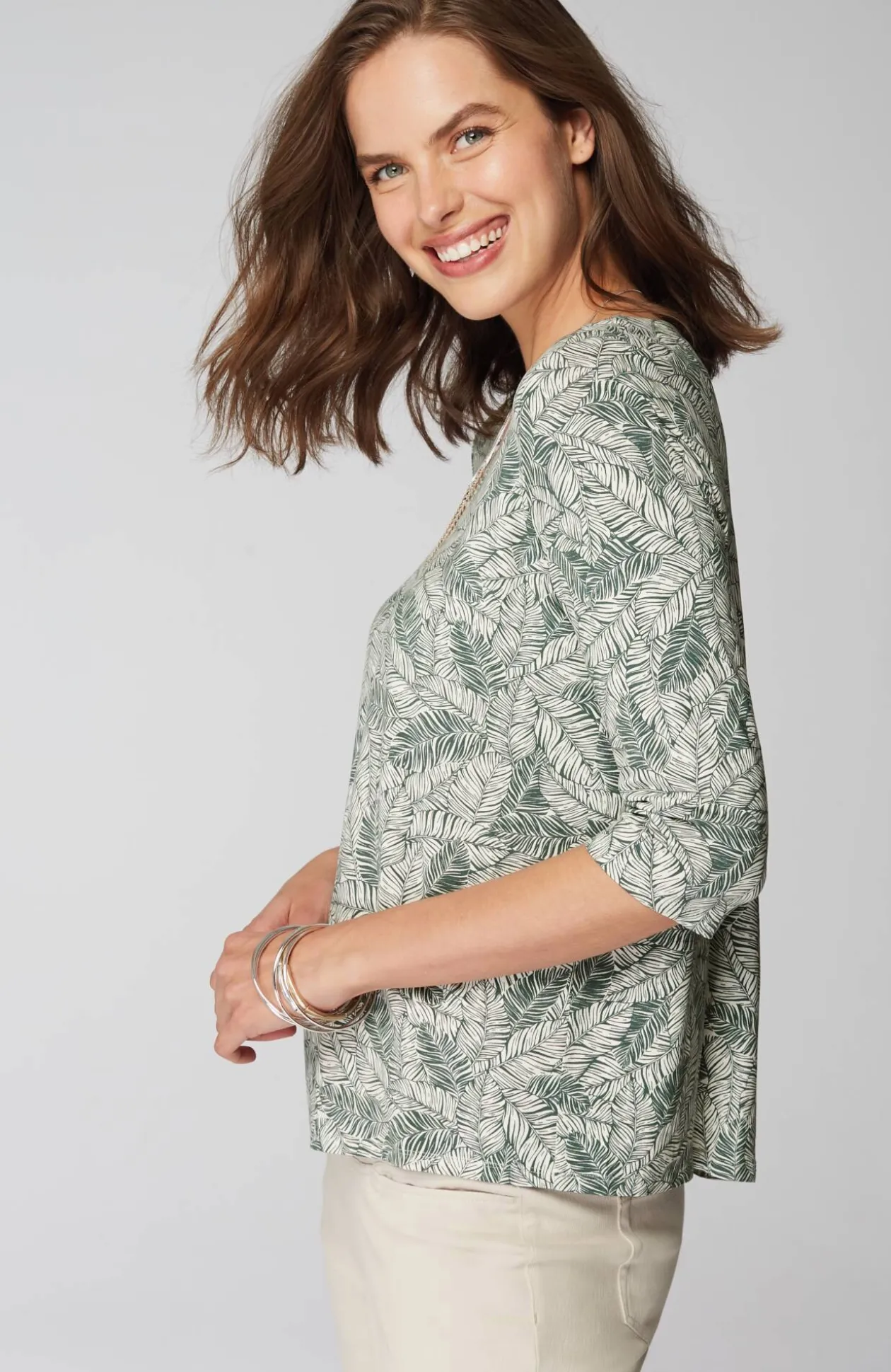 Wearever V-Neck Ballet-Sleeve Top