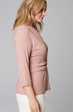 Wearever V-Neck Draped-Waist Top