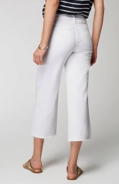 Wide-Leg Welt-Pocket Crops