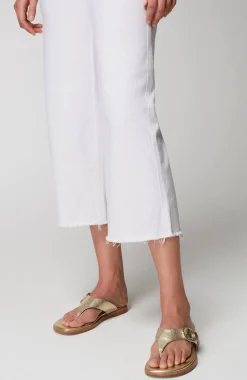Wide-Leg Welt-Pocket Crops