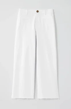 Wide-Leg Welt-Pocket Crops