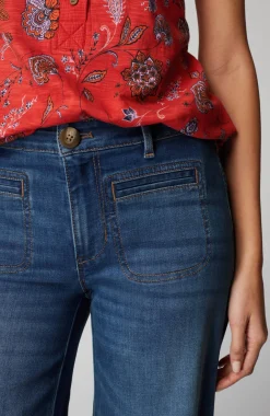 Wide-Leg Welt-Pocket Crops